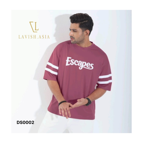 Escapes Chinese Imported Premium Fabrics Drop Shoulder T-Shirt - Image 2